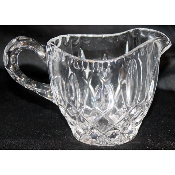 Vtg Gorham King Edward Collection Sugar & Cream Set C455 Glass Lead Crystal Lid - Picture 2 of 12